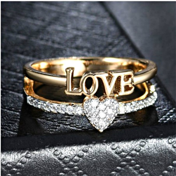 Manufacturer of Love design ladies ring-rlr165 | Jewelxy - 149234